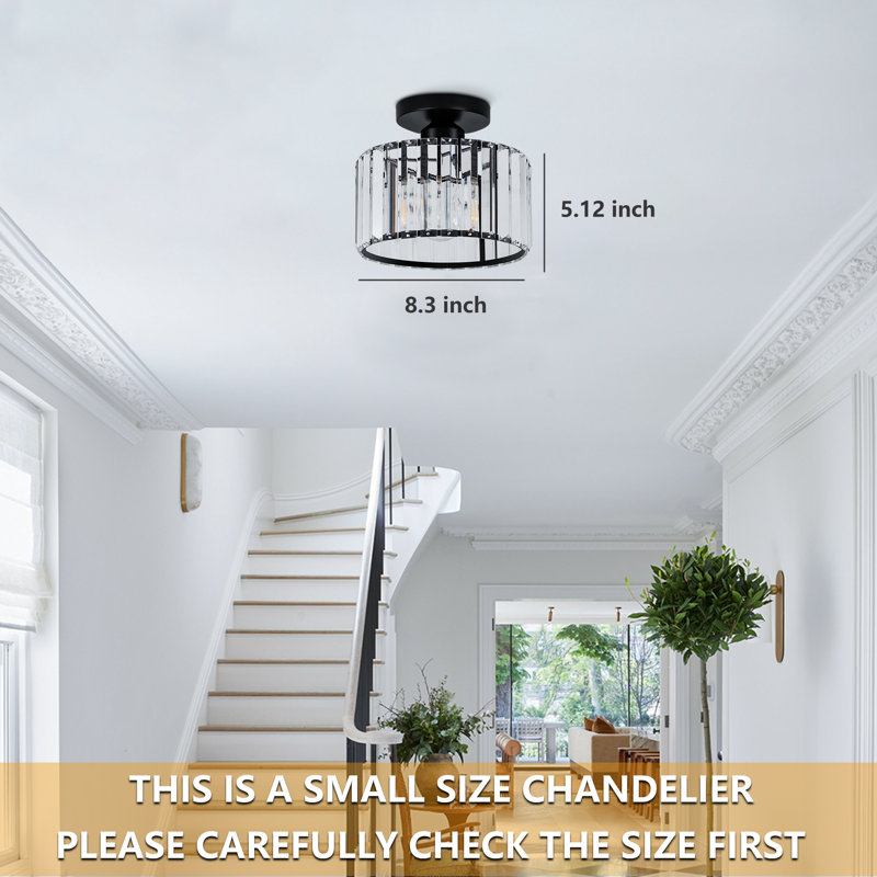 Mercer41 Lilyanka Crystal Semi Flush Mount & Reviews | Wayfair